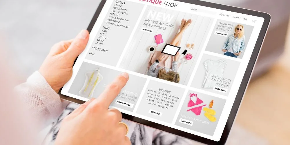 An online store on a tablet as an example of a hard conversion
