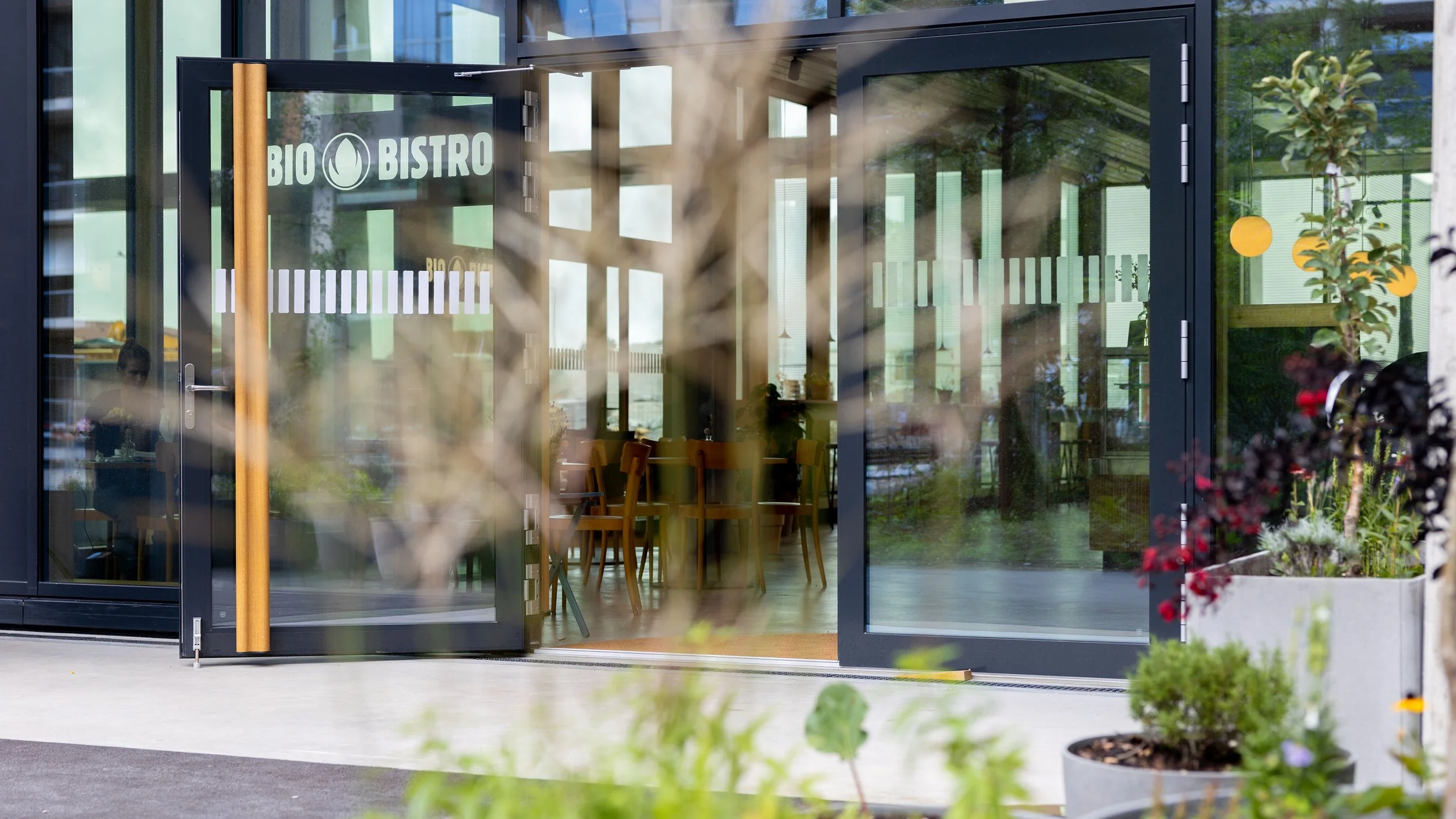 Entrance to Bio Bistro Am Bachgraben