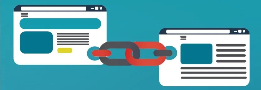 Two websites linked by a backlink