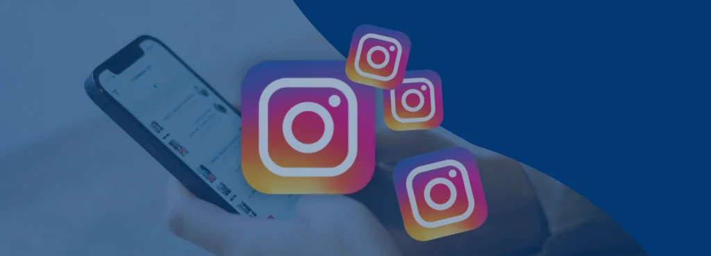 Instagram-Logos und Smartphone für die Instagram Nutzungszahlen Schweiz 2025