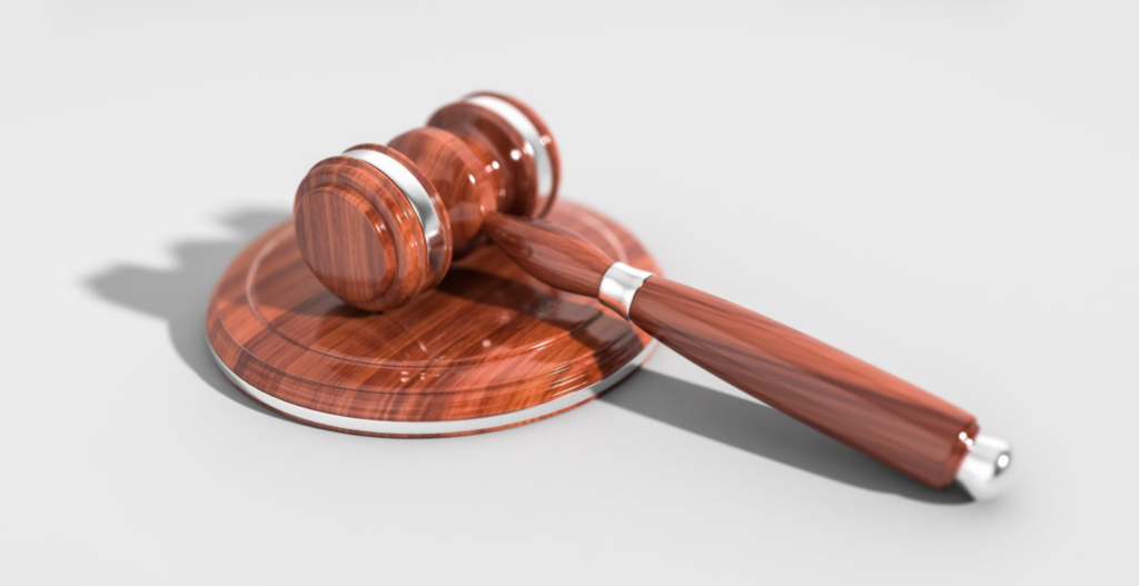 The judge's gavel as a symbol of GDPR fines