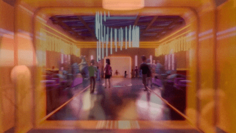 Méta-logo animé sur le thème du métaverse