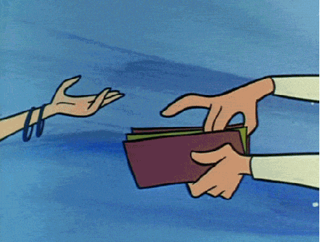 Animated scene on the theme of shopping