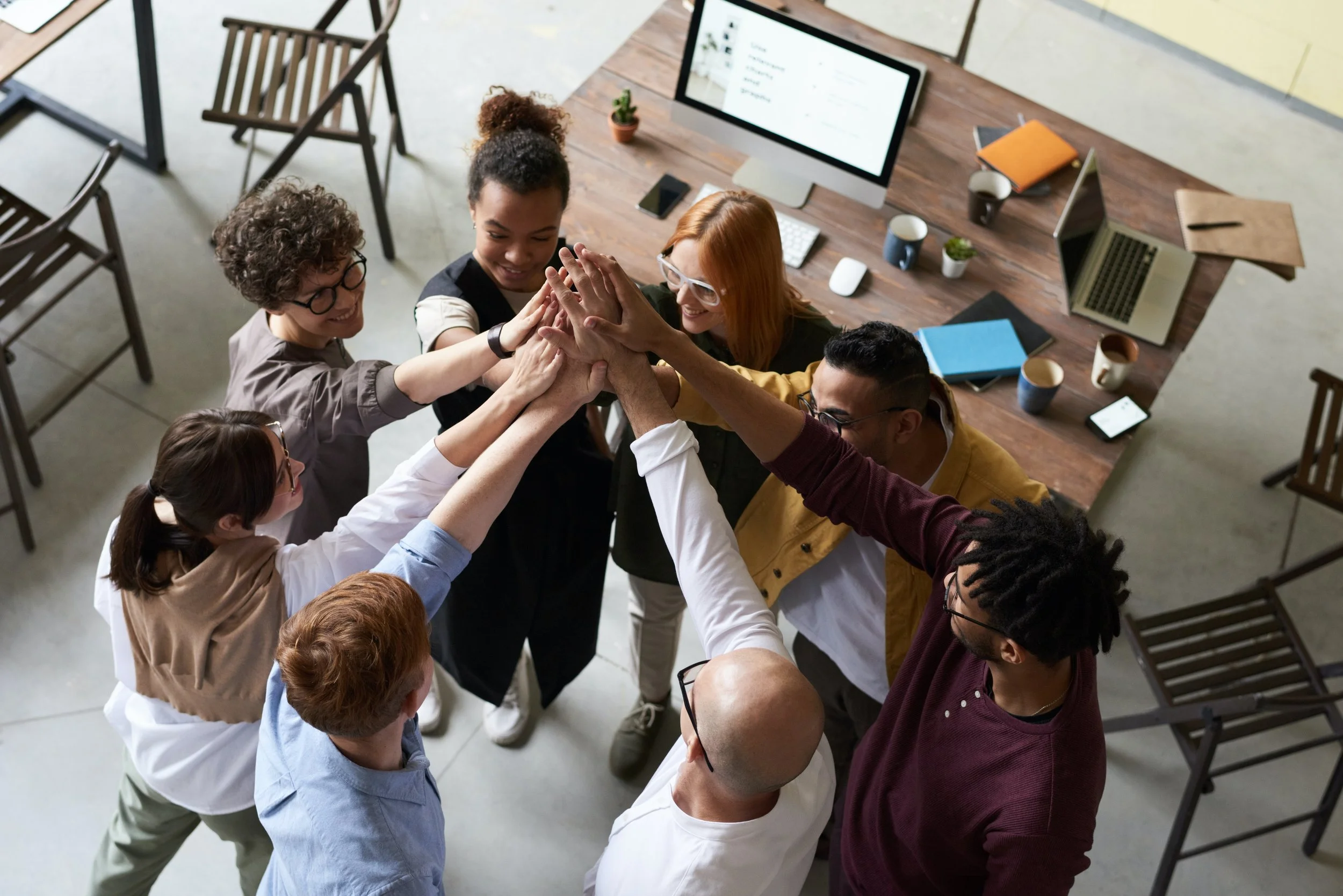 The team joins forces to work together